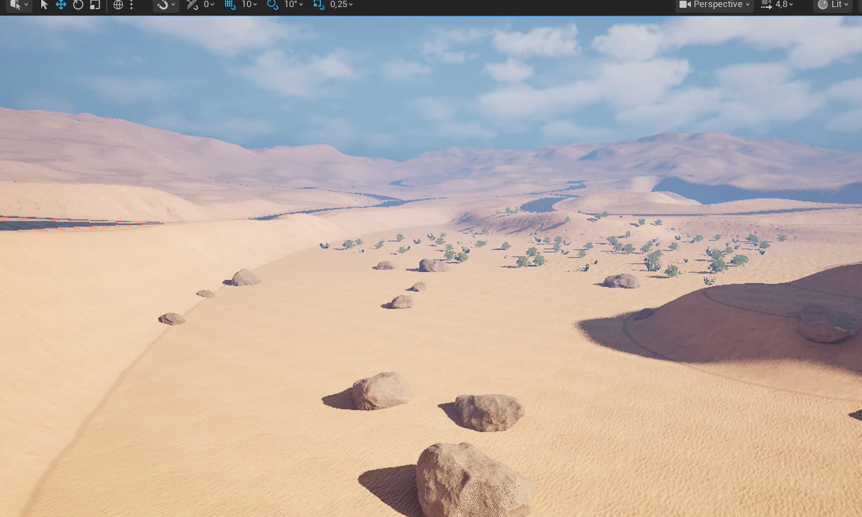 Rock distribution configured with PCG.