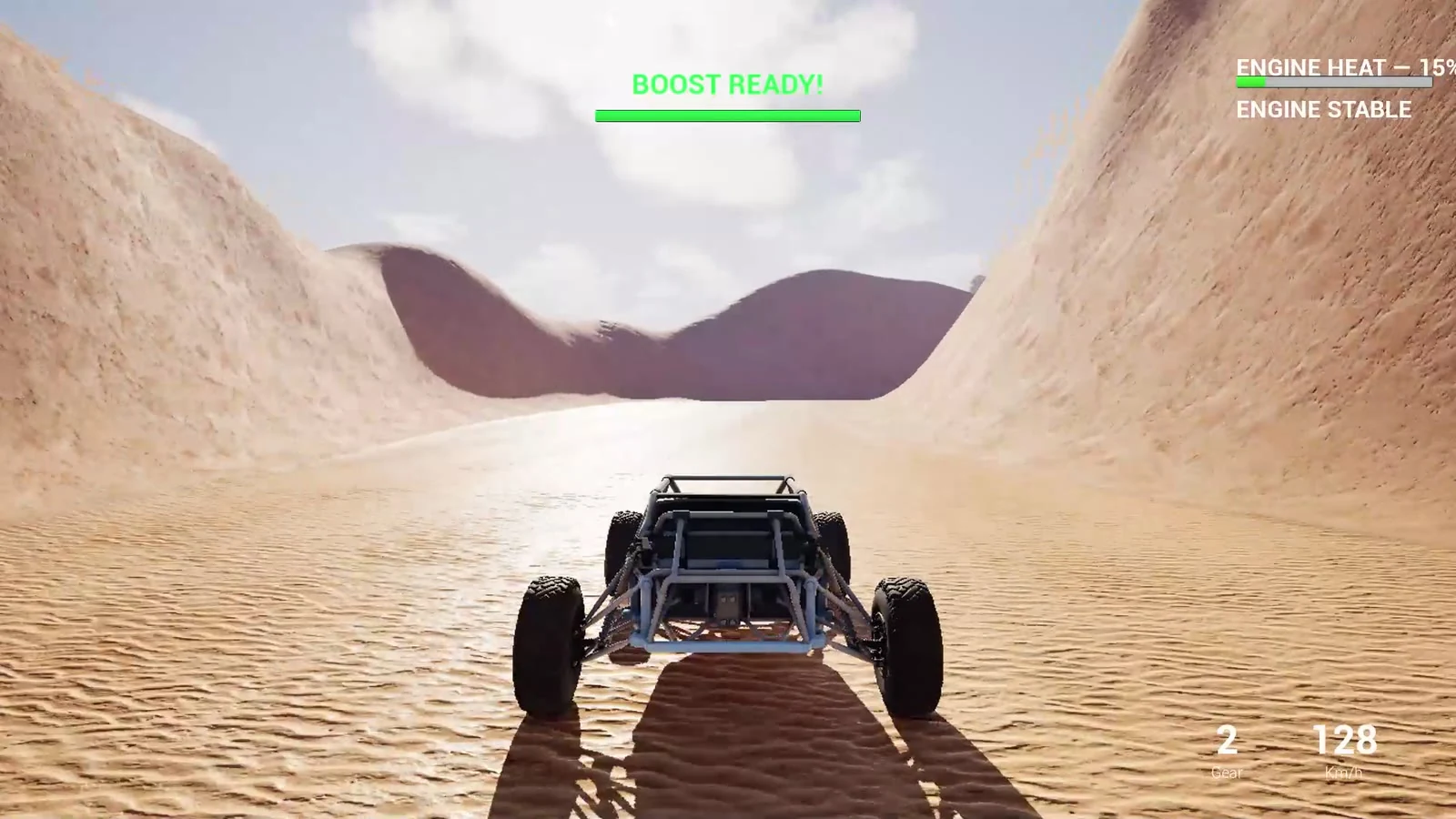 Driving through the canyon from the vehicle camera.